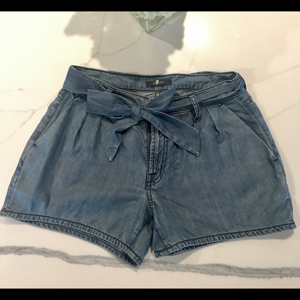 7 For all Mankind Chambray/Denim Shorts
